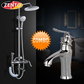 Combo sen cây và vòi lavabo Zento Classic KM108